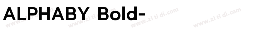ALPHABY Bold字体转换